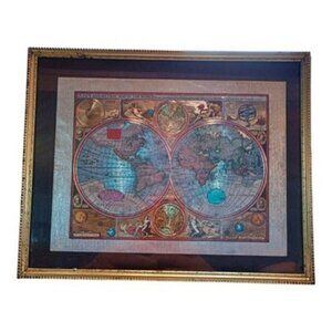 A New And Accvrat Silver And Gold Foil Rendition Map Of The World In 1626